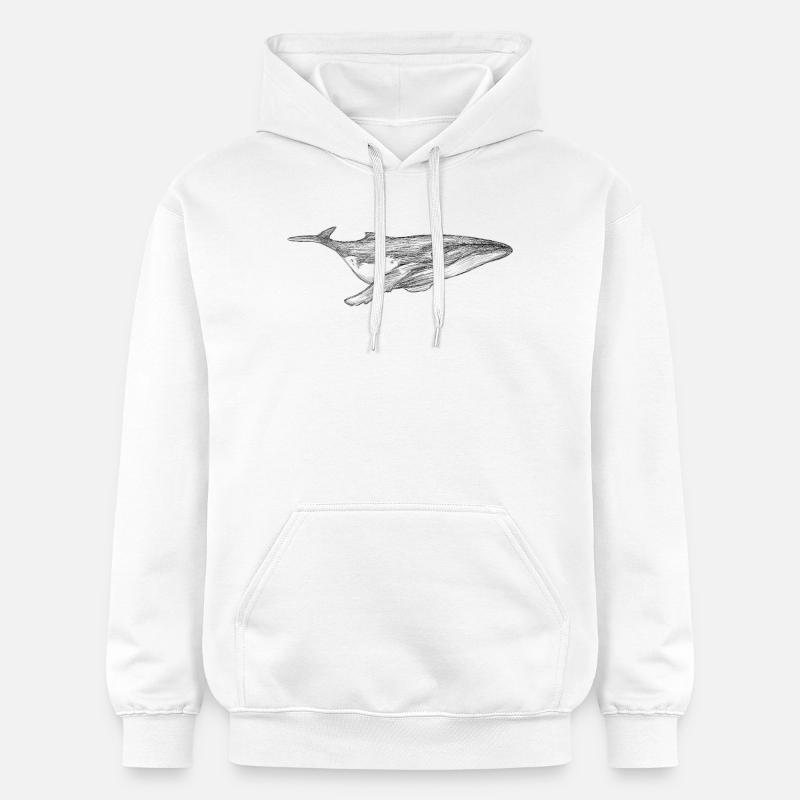 Conception de baleine flottante - Sweat à capuche Softstyle® Gildan Unisexe - blanc