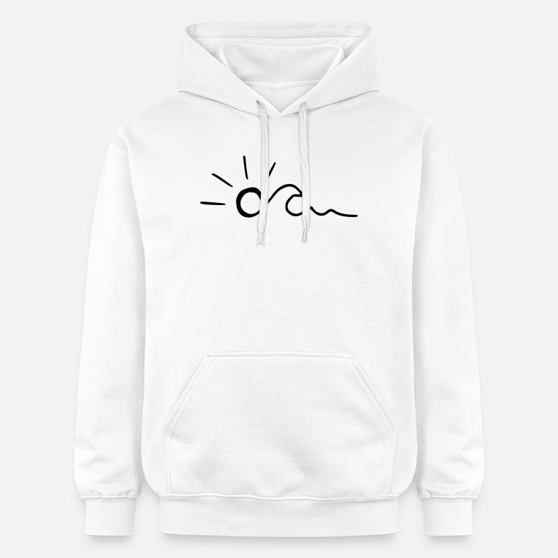 Soleil & Vague - Sweat à capuche Softstyle® Gildan Unisexe - blanc