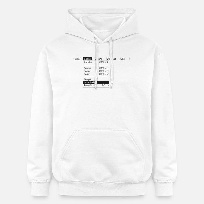 Menu informatique - Sweat à capuche Softstyle® Gildan Unisexe - blanc