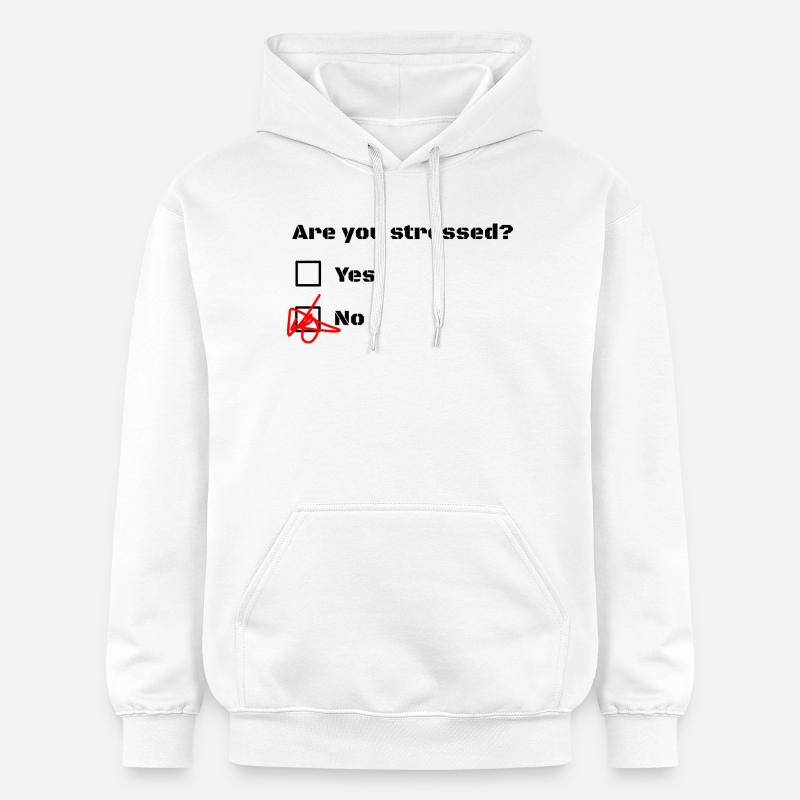 Êtes-vous stressé? Êtes-vous stressé? - Sweat à capuche Softstyle® Gildan Unisexe - blanc