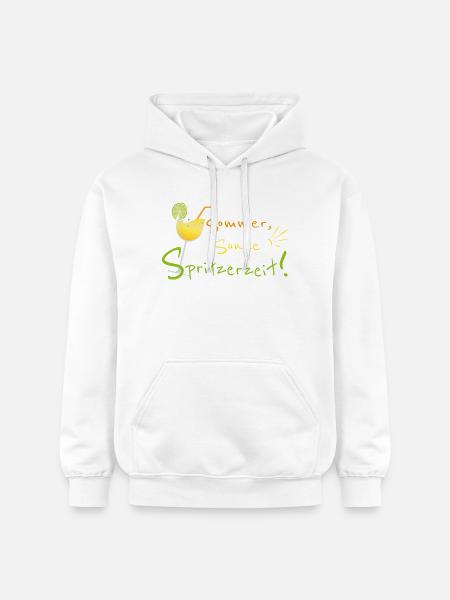 Sommer, Sonne, Spritzerzeit! Weinglas - Gildan Unisex Softstyle® Midweight Hoodie - Weiß
