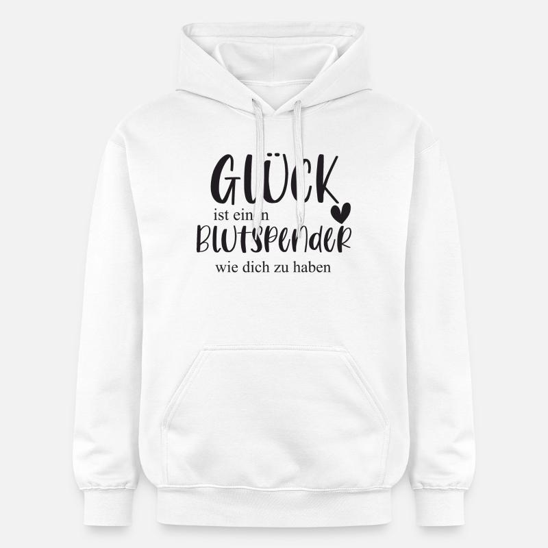 Blutspender Blutspende Ehrenamt Held Geschenk - Gildan Unisex Softstyle® Midweight Hoodie - Weiß