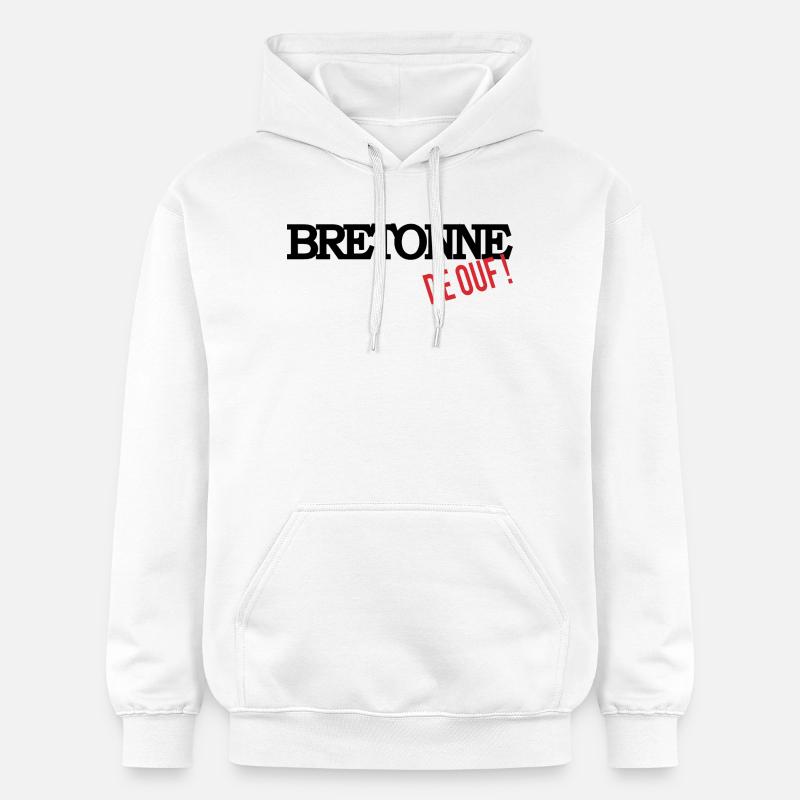Bretonne de ouf - Sweat à capuche Softstyle® Gildan Unisexe - blanc