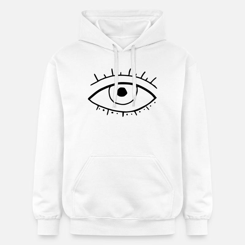 Oeil - Sweat à capuche Softstyle® Gildan Unisexe - blanc