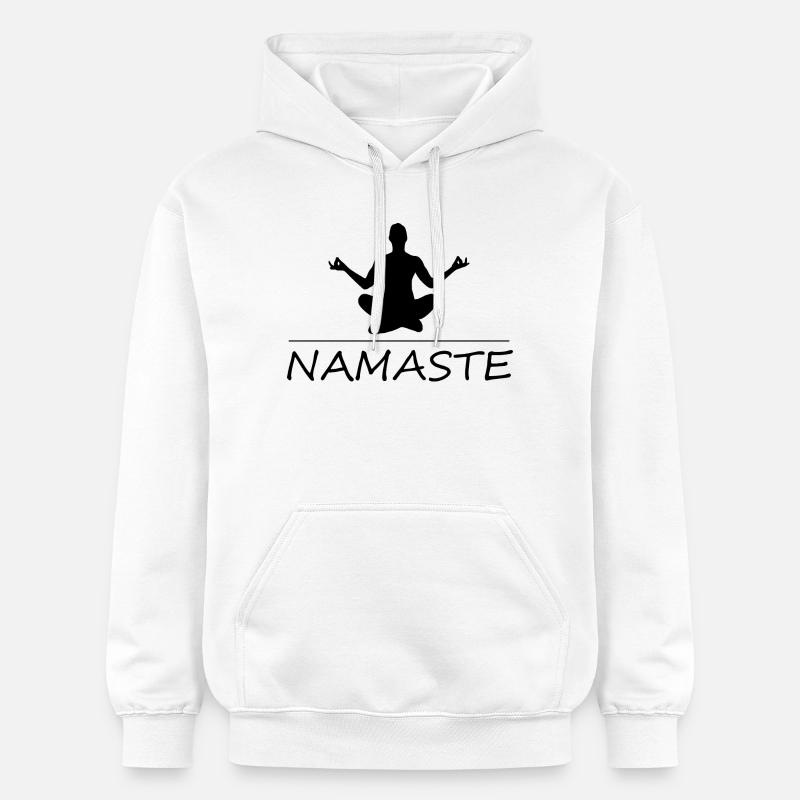 Namaste yoga - Sweat à capuche Softstyle® Gildan Unisexe - blanc