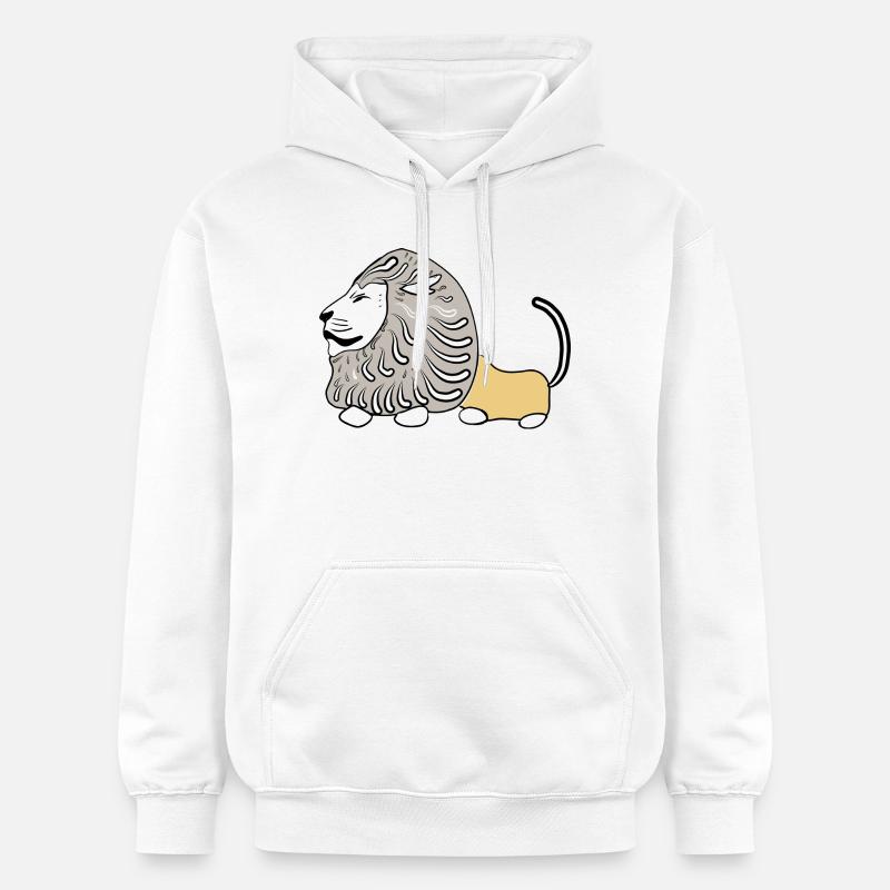 LION VECTER - Sweat à capuche Softstyle® Gildan Unisexe - blanc