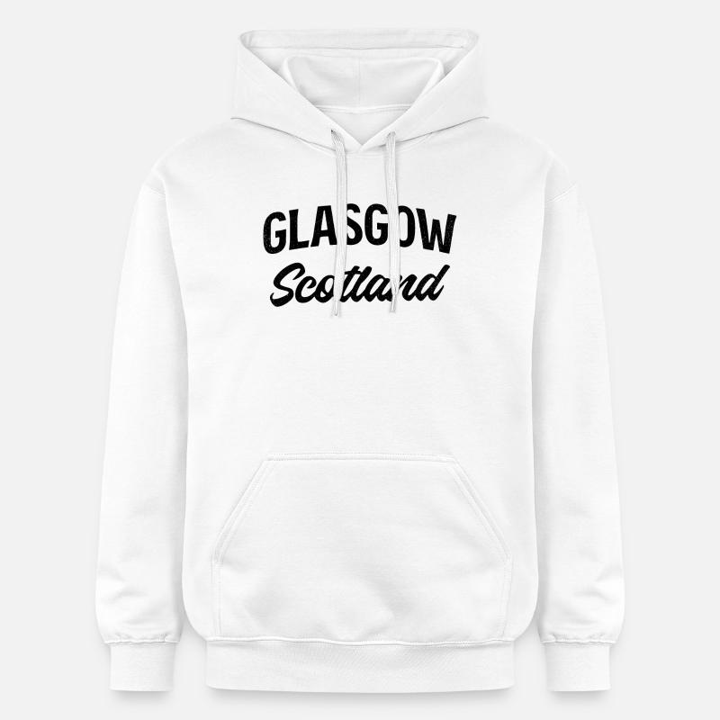Glasgow Écosse - Sweat à capuche Softstyle® Gildan Unisexe - blanc