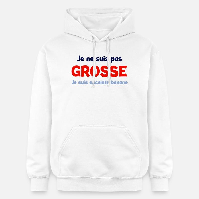 Pas grosse enceinte - Sweat à capuche Softstyle® Gildan Unisexe - blanc