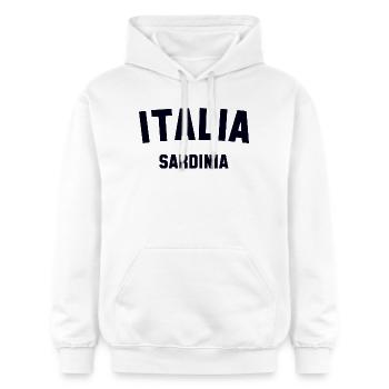 SARDINIEN Italia Italien - Gildan Unisex Softstyle® Midweight Hoodie - Weiß - Vorne - Liana (172cm) & Jaron (178cm)