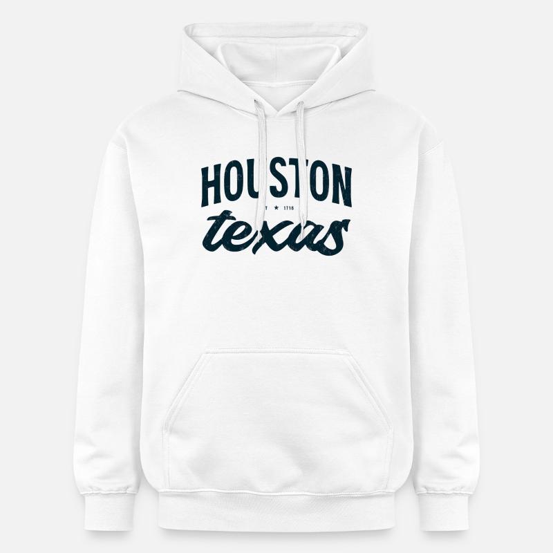T-shirt Emblem Script de Houston Texas - Sweat à capuche Softstyle® Gildan Unisexe - blanc