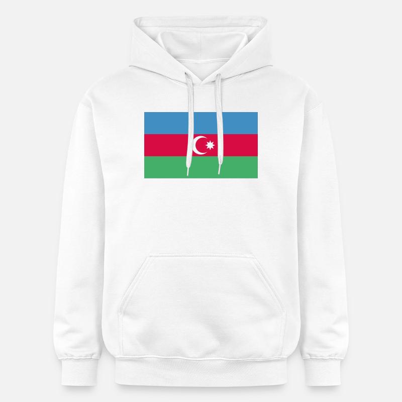 Drapeau de l’Azerbaïdjan Bayrak - Sweat à capuche Softstyle® Gildan Unisexe - blanc