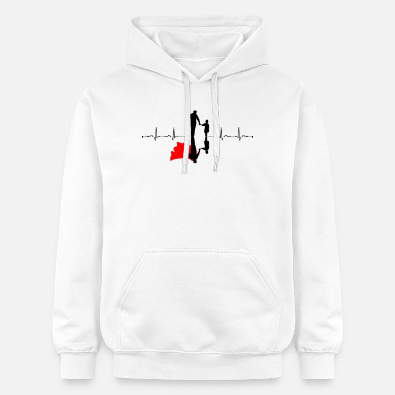 Silhouette d’Ombre Cramoisie - Sweat à capuche Softstyle® Gildan Unisexe - blanc