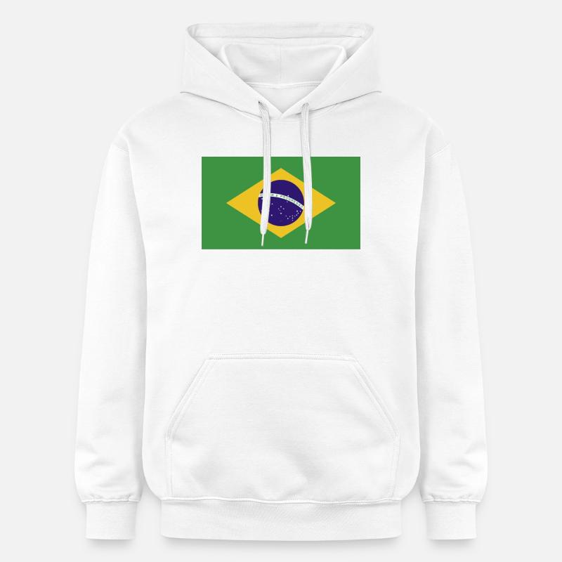 Drapeau national du Brésil - Sweat à capuche Softstyle® Gildan Unisexe - blanc