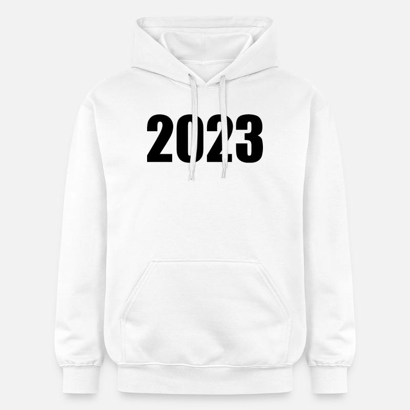 2023 noir Nouvel An Nouvel An - Sweat à capuche Softstyle® Gildan Unisexe - blanc