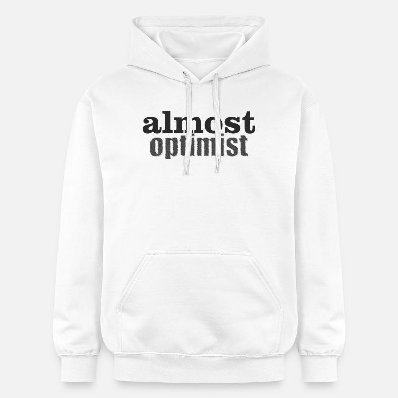 optimiste - Sweat à capuche Softstyle® Gildan Unisexe - blanc