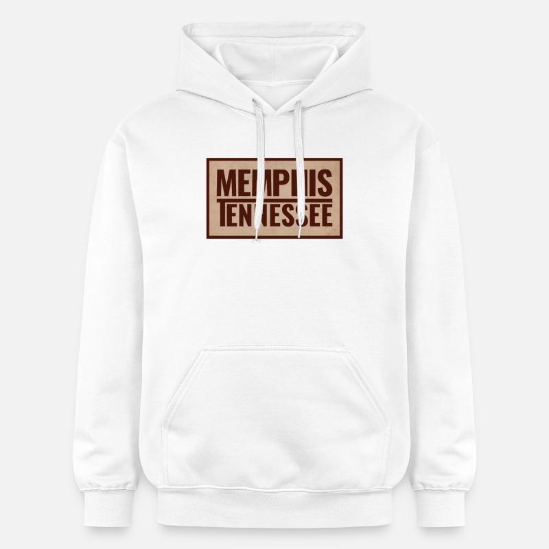 Enseigne ancienne de Memphis Tennessee - Sweat à capuche Softstyle® Gildan Unisexe - blanc