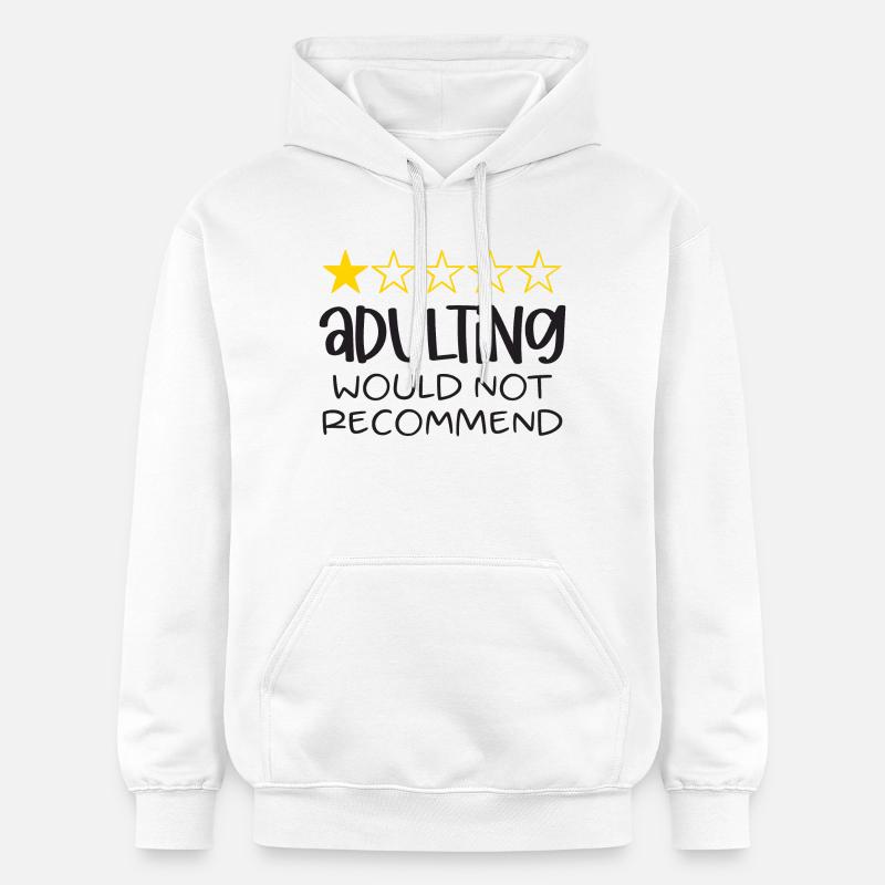 Adulting ne recommanderait pas - Sweat à capuche Softstyle® Gildan Unisexe - blanc