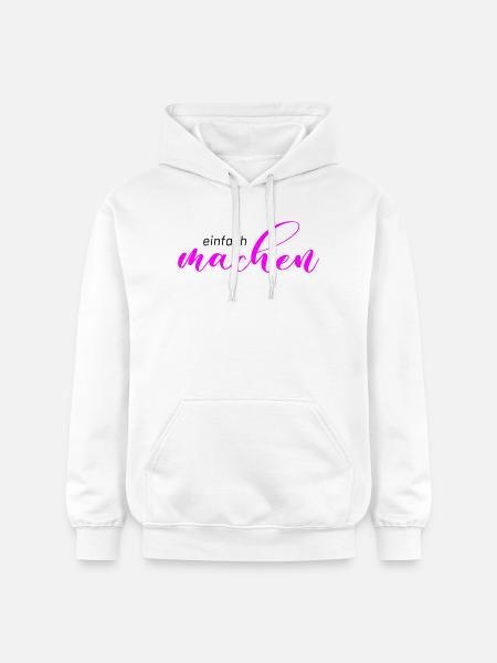 Spruch: einfach machen - Gildan Unisex Softstyle® Midweight Hoodie - Weiß
