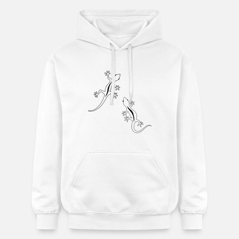 Zwei Eidechsen - Gildan Unisex Softstyle® Midweight Hoodie - Weiß