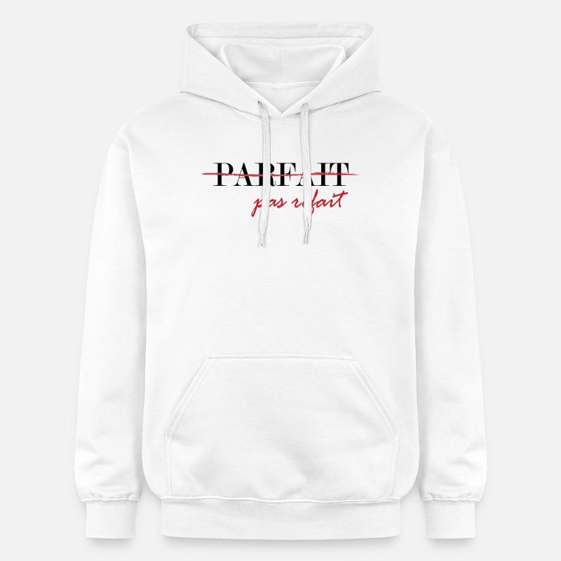 Parfait, pas refait (noir) - Sweat à capuche Softstyle® Gildan Unisexe - blanc