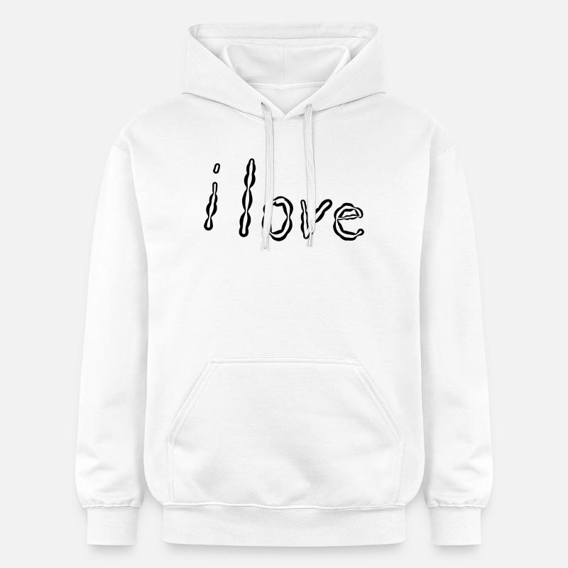 J’aime - Sweat à capuche Softstyle® Gildan Unisexe - blanc