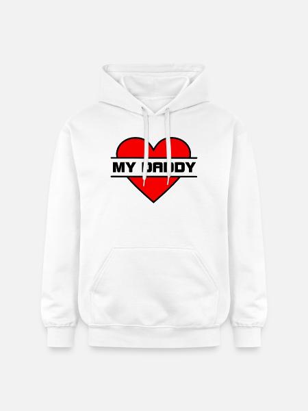 Love you heart 034 - Gildan Unisex Softstyle® Midweight Hoodie - white