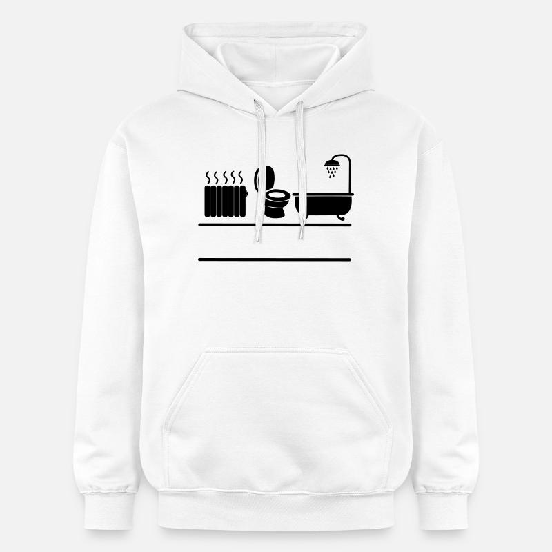 Chauffage sanitaire, baignoire et WC WC - Sweat à capuche Softstyle® Gildan Unisexe - blanc