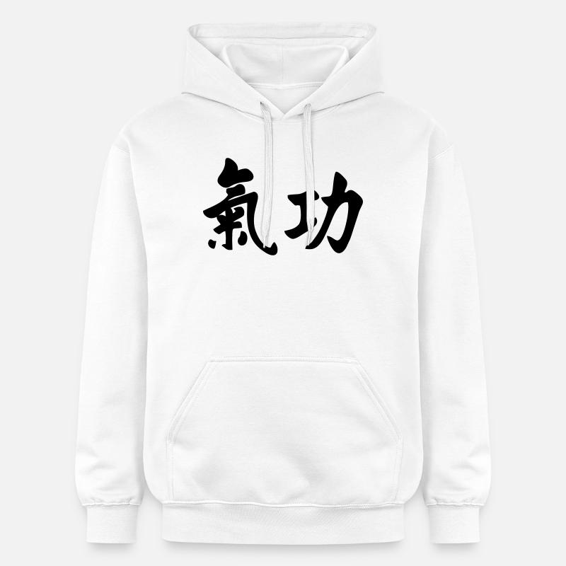 QI gong horizontal - Sweat à capuche Softstyle® Gildan Unisexe - blanc