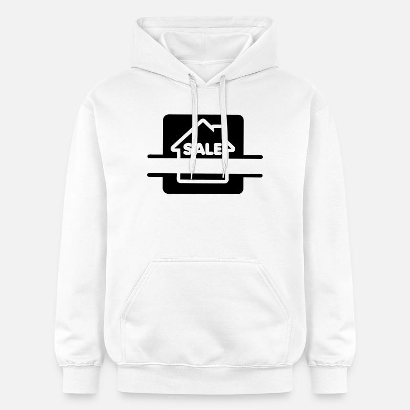 Logo de la maison à vendre - Sweat à capuche Softstyle® Gildan Unisexe - blanc