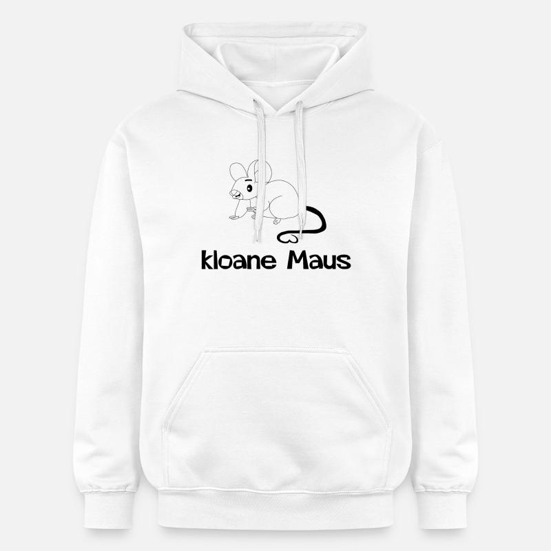 kloane Maus - petit, dialecte autrichien - Sweat à capuche Softstyle® Gildan Unisexe - blanc