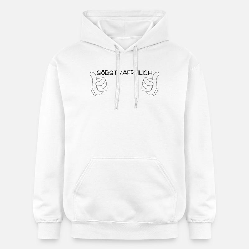 Söbstvafreilich - bien sûr, dialecte - Sweat à capuche Softstyle® Gildan Unisexe - blanc
