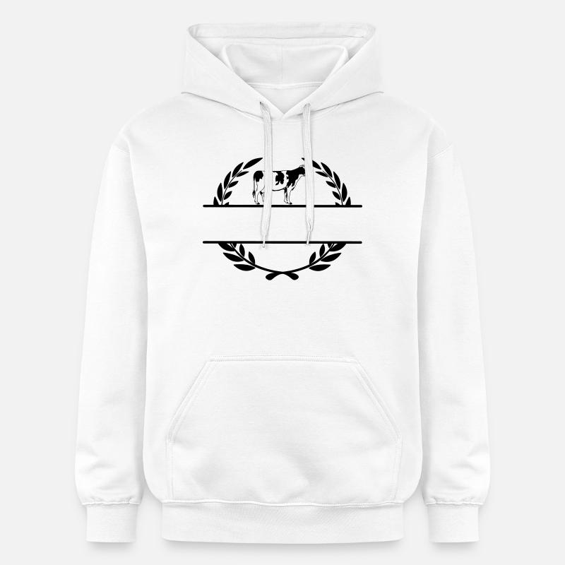 Monogramm der Milchkuh - Gildan Unisex Softstyle® Midweight Hoodie - Weiß