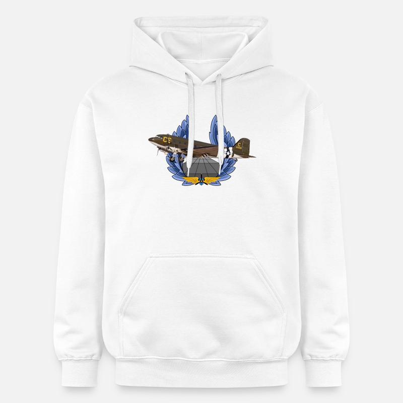 C-47 DC-3 - Sweat à capuche Softstyle® Gildan Unisexe - blanc