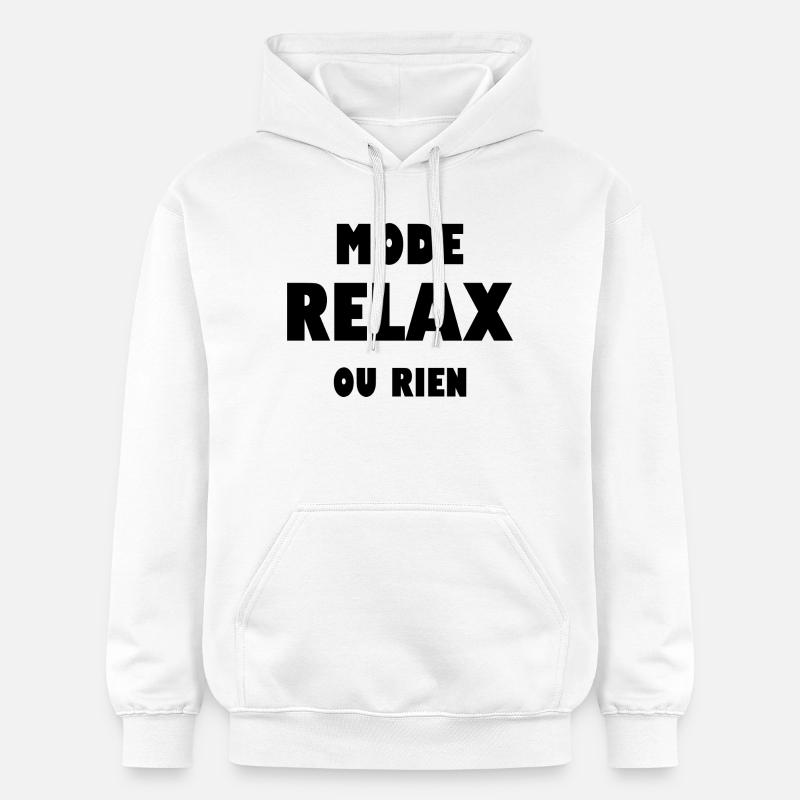 Mode relax ou rien - Sweat à capuche Softstyle® Gildan Unisexe - blanc