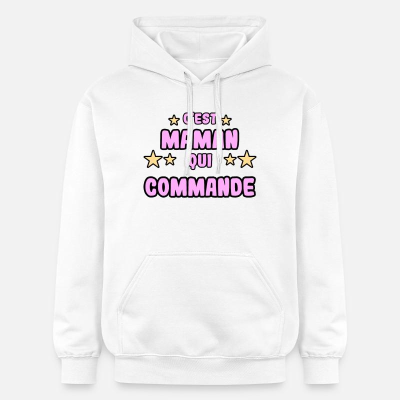 C'est maman qui commande - Sweat à capuche Softstyle® Gildan Unisexe - blanc
