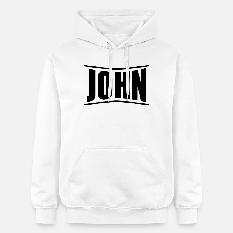 nom t-shirt John t-shirt idée cadeau - Sweat à capuche Softstyle® Gildan Unisexe - blanc