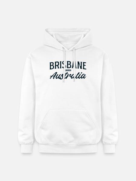 Brisbane Australia Script - Gildan Unisex Softstyle® Midweight Hoodie - white