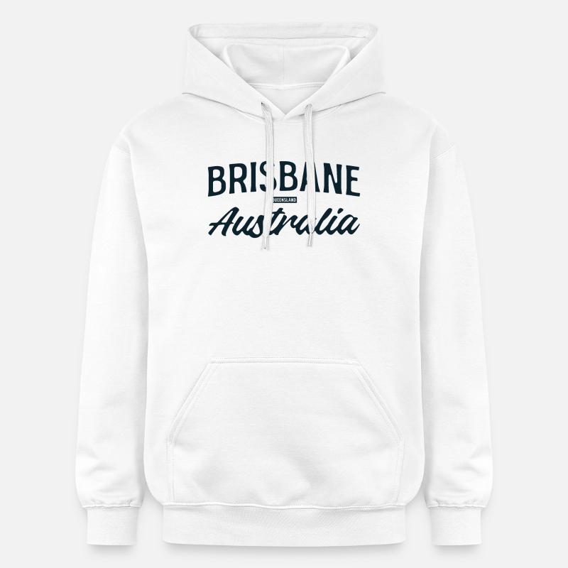 Brisbane Australie Script - Sweat à capuche Softstyle® Gildan Unisexe - blanc