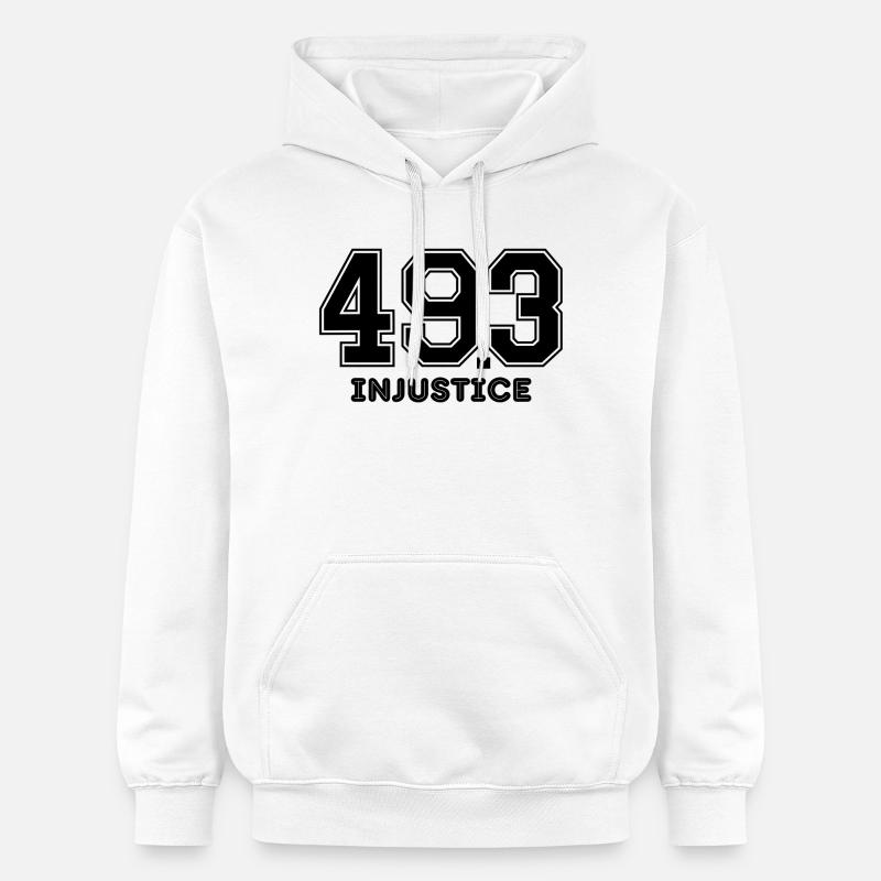réforme des retraites, Macron, injustice - Sweat à capuche Softstyle® Gildan Unisexe - blanc