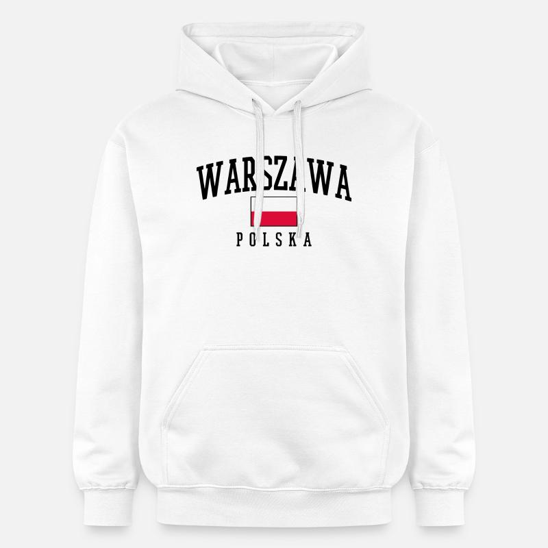 Varsovie - Warszawa - Sweat à capuche Softstyle® Gildan Unisexe - blanc