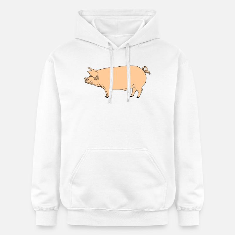 Cochon rose - Sweat à capuche Softstyle® Gildan Unisexe - blanc