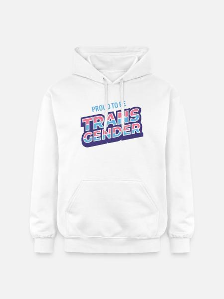 Pride Month - Proud To Be Transgender - Gildan Unisex Softstyle® Midweight Hoodie - white