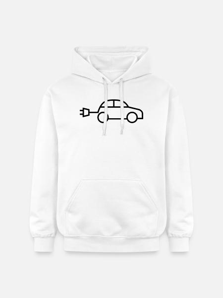Elektroauto e-auto electric car - Gildan Unisex Softstyle® Midweight Hoodie - Weiß