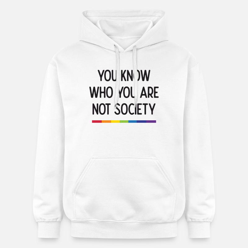 Vivez avec fierté - Sweat à capuche Softstyle® Gildan Unisexe - blanc