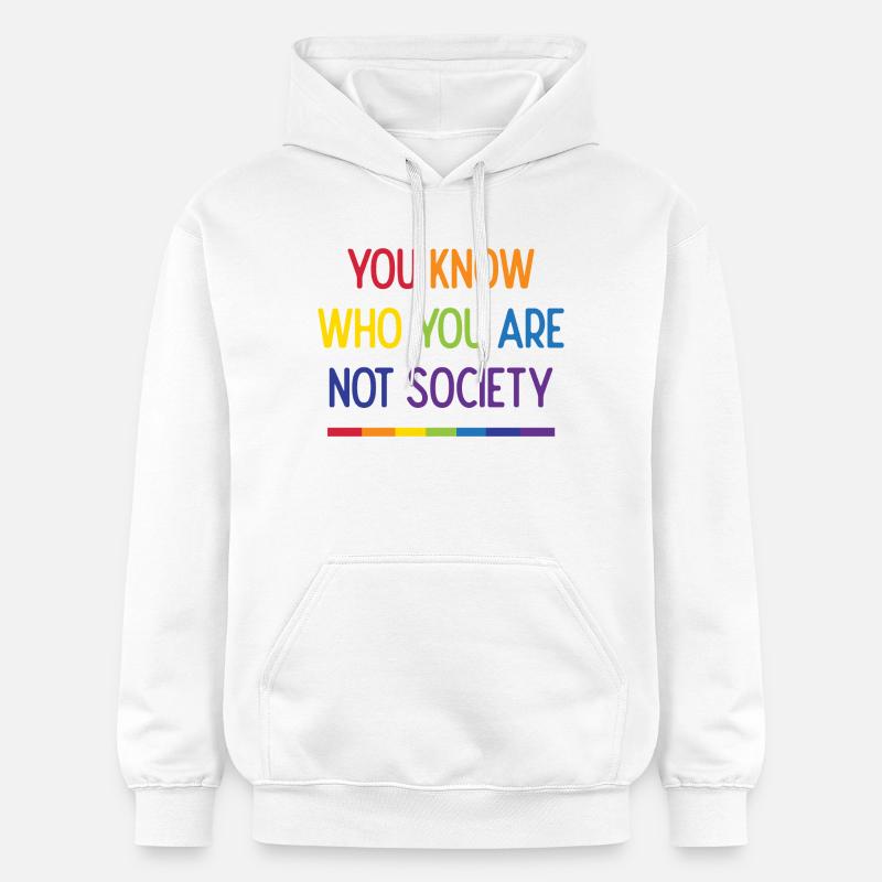 Vivez avec fierté - Sweat à capuche Softstyle® Gildan Unisexe - blanc