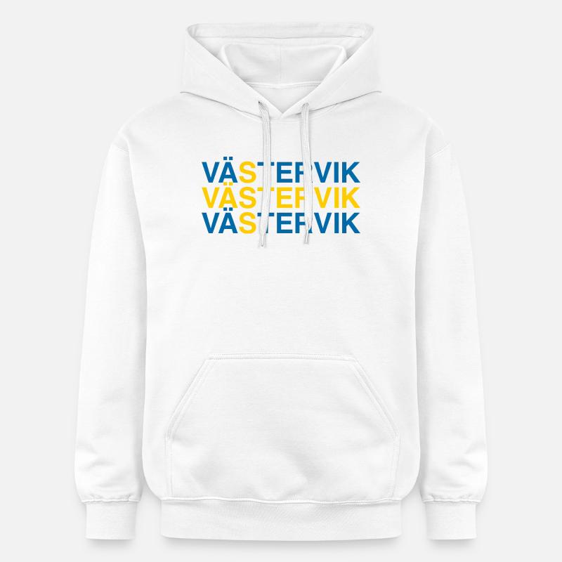 VÄSTERVIK Suède Sverige Suède Drapeau - Sweat à capuche Softstyle® Gildan Unisexe - blanc