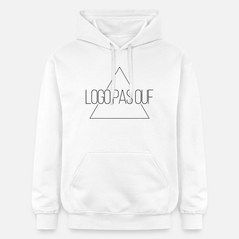 Logo pas ouf - Mais rigolo - Sweat à capuche Softstyle® Gildan Unisexe - blanc