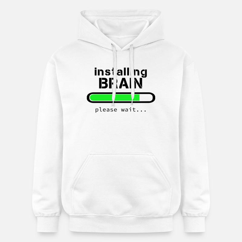 Installing Brain - Gildan Unisex Softstyle® Midweight Hoodie - white
