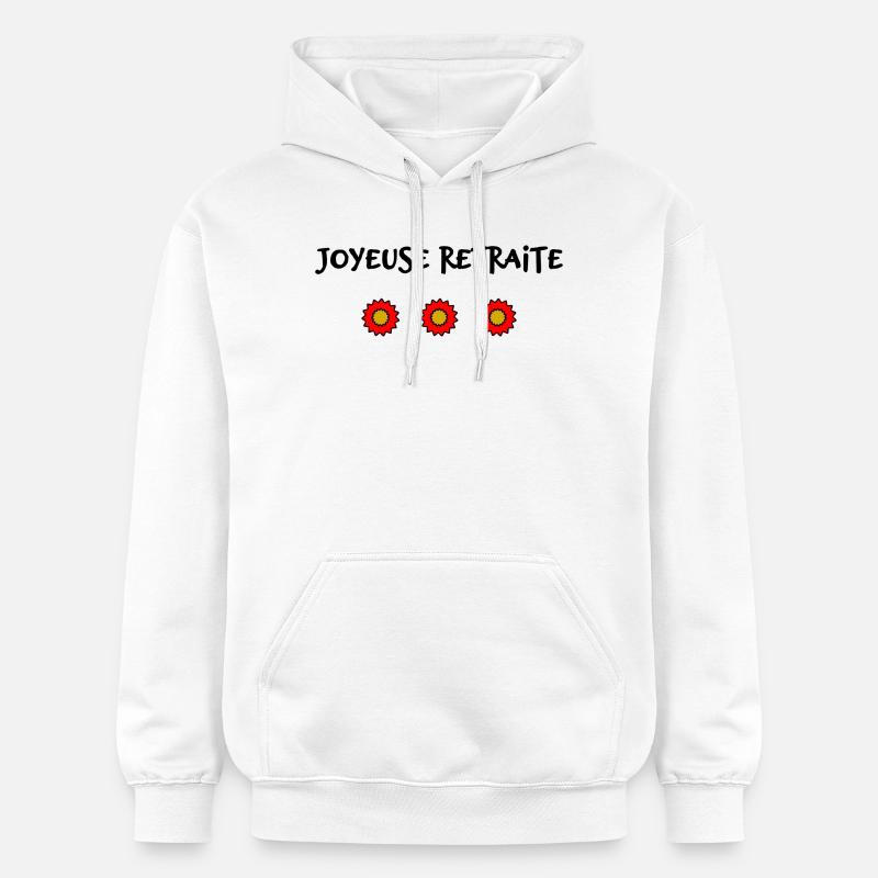 RETRAITE. BONNE RETRAITE. JOYEUSE RETRAITE - Sweat à capuche Softstyle® Gildan Unisexe - blanc