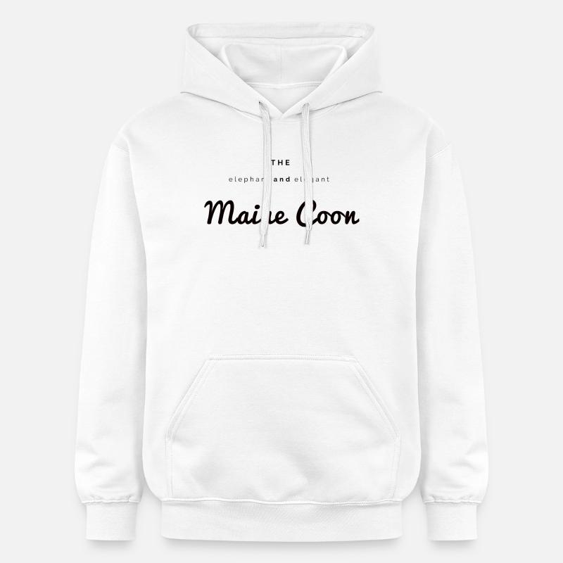 The elephant & elegant Main Coon - Sweat à capuche Softstyle® Gildan Unisexe - blanc